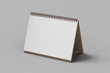 Blank paper desk spiral calendar - obrazy, fototapety, plakaty