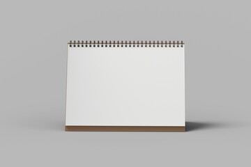 Blank paper desk spiral calendar