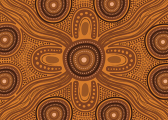 Brown aboriginal vector art