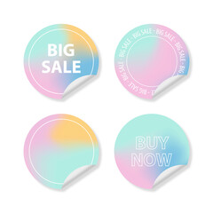 Banner Template Sticker big sale Buy now text sign Vector holiday illustration.