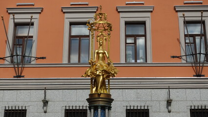 Monument to Princess Turandot in Moscow on the Arbat