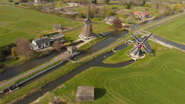 This landscape with windmills is just a short bike ride outside of the city of Utrecht in the Netherlands