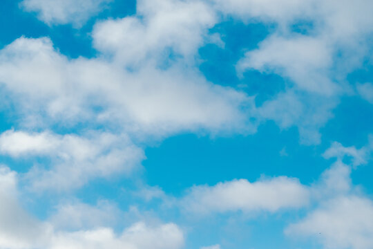 Blue sky with white clouds. Abstract background. selective focus