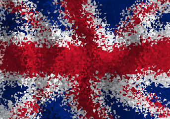 England flag geometric triangle style background
