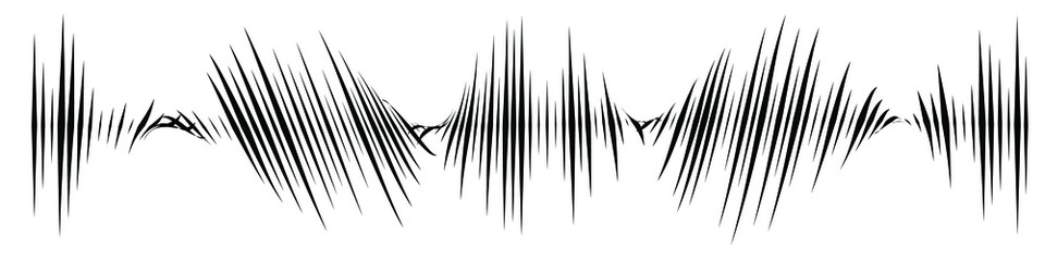 Lines in equalizer Form . Sound wave .Vector Illustration .Technology  Logo . Design element . Abstract Geometric shape .