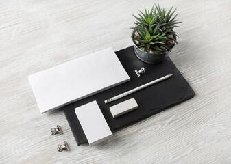 Blank stationery set. Template for branding identity. For graphic designers presentations and portfolios.