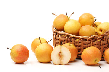 nanguo pear on white background