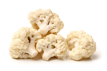 Fresh cauliflower on white background 