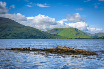 Seal islet on Lake Linnhe in Fort William, Scotland.
