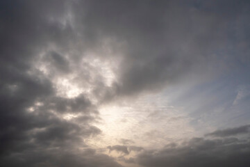 Obraz premium Dramatic dark cloudy sky. Nature background.