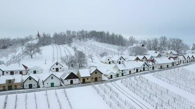 Galgenberg Cellar alley in Wildend&uuml;rnbach, Weinviertel, Lower Austria