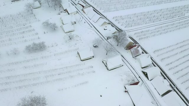 Nieder&ouml;sterreich im Winter. Kellergasse Galgenberg bei Wildend&uuml;rnbach.