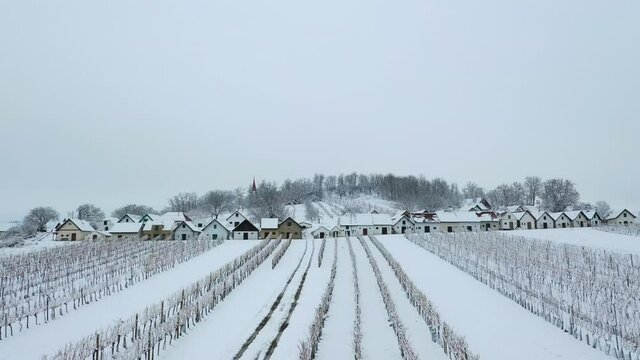 Nieder&ouml;sterreich im Winter. Kellergasse Galgenberg bei Wildend&uuml;rnbach.