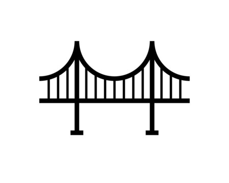 Bridge, suspension, rope icon vector image.Can also be used for building and landmarks . Suitable for mobile apps, web apps and print media.