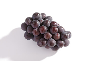 Red grapes isolated in white background