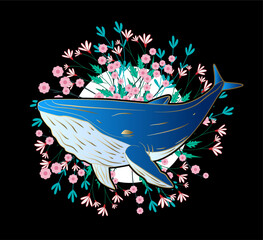 whale vector illustration © prutamin_C