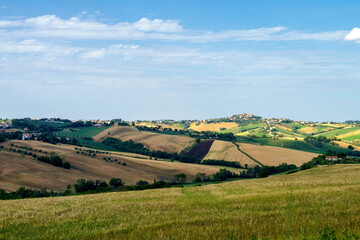 Rural landscape near Ostra Vetere and Cingoli, Marche, Italy