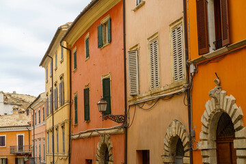 Historic buildings of Cingoli, Marche, italy