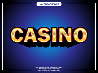  Casino Gold Editable Text Style Font Effect