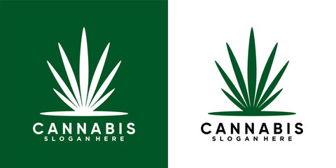 cannabis logo design with style and cretive concept