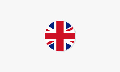english flag circle design vector on white background.