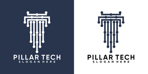 pillar logo design with style and cretive concept