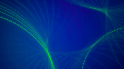 green neon circles. on a dark blue background. abstract backgrounds. for text and presentations