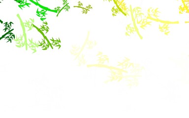 Light Green, Red vector elegant pattern with branches.