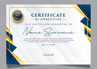 Template design certificate of appreciation