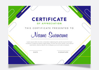 Certificate template abstract design