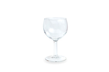 empty wine glass  isolated on white background