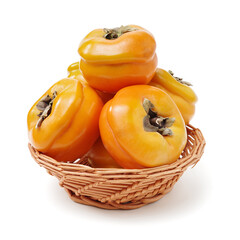 persimmon on a white background