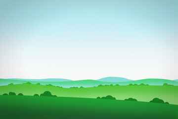 Obraz na płótnie Canvas landscape template flat design. Illustration of landscape at daytime.