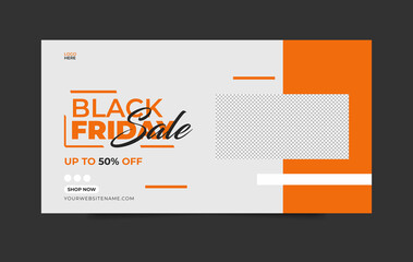 Black friday social media and web banner template