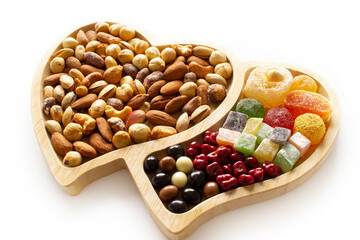 Mixed nuts, Turkish delight and candies