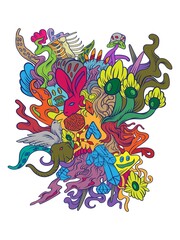 vector doodle illustration, good doodle illustration for background and illustration book