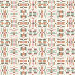 Navajo mosaic rug with traditional folk geometric pattern. Native American Indian blanket. Aztec elements. Mayan ornament. Seamless background. Vector illustration for web design or print.