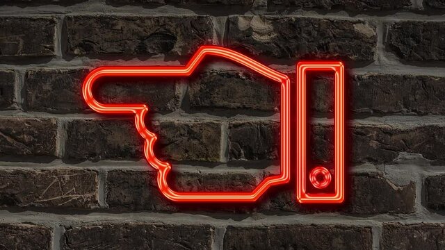 Detailansicht einer Leuchtreklame an einer Mauer mit der Aufschrift Januar 
