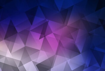 Dark Pink, Blue vector triangle mosaic template.