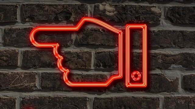 Detail photo of a neon sign on a wall with the inscription June