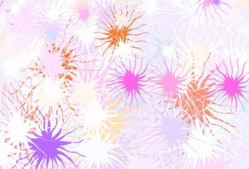 Light Blue, Red vector pattern with random forms.