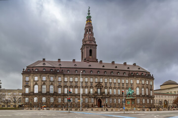 Fototapeta na wymiar Christiansborg Palace, Copenhagen, Denmark