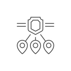 VPN scheme line outline icon