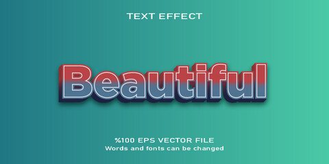 beautiful editable text effect