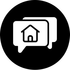 Real estate glyph icon