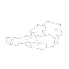 Simple map of Austria drawing. Isolated outline.