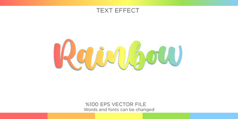 rainbow editable text effect