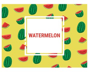 fresh watermelon fruit vector, whole watermelon, watermelon vector slices for pattern background
