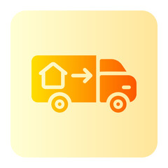 moving truck gradient icon