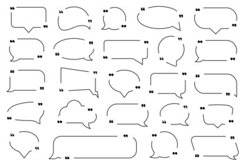 Obraz premium Big set of quote box with speech bubbles frame. Quote textbox collection